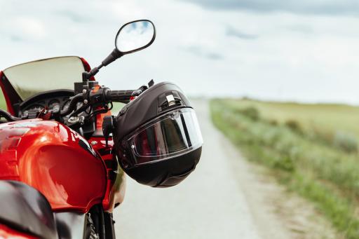 Motorcycle and helmet